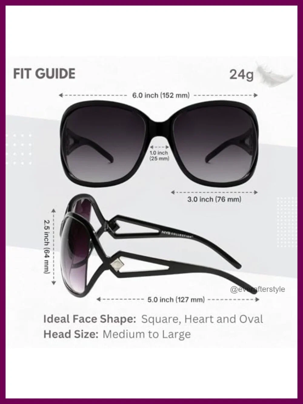 Oversized Retro Jackie O Sunglasses 100% UV Protection Women Accessory